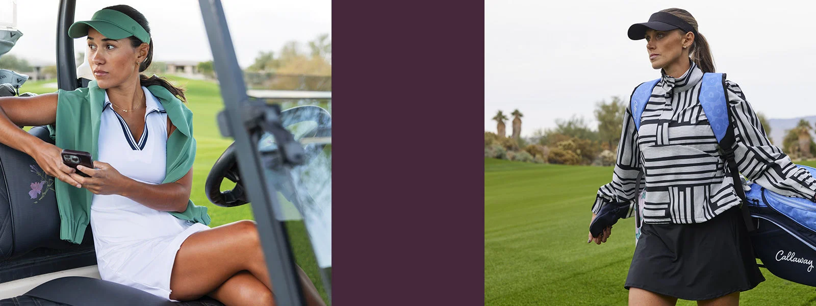 Woman on the golf course.