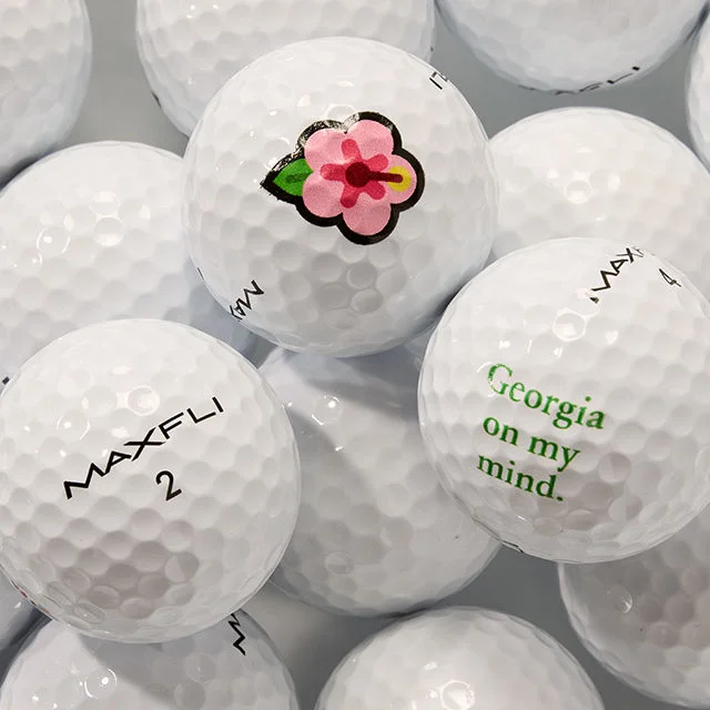 Personalized Maxfli golf balls.