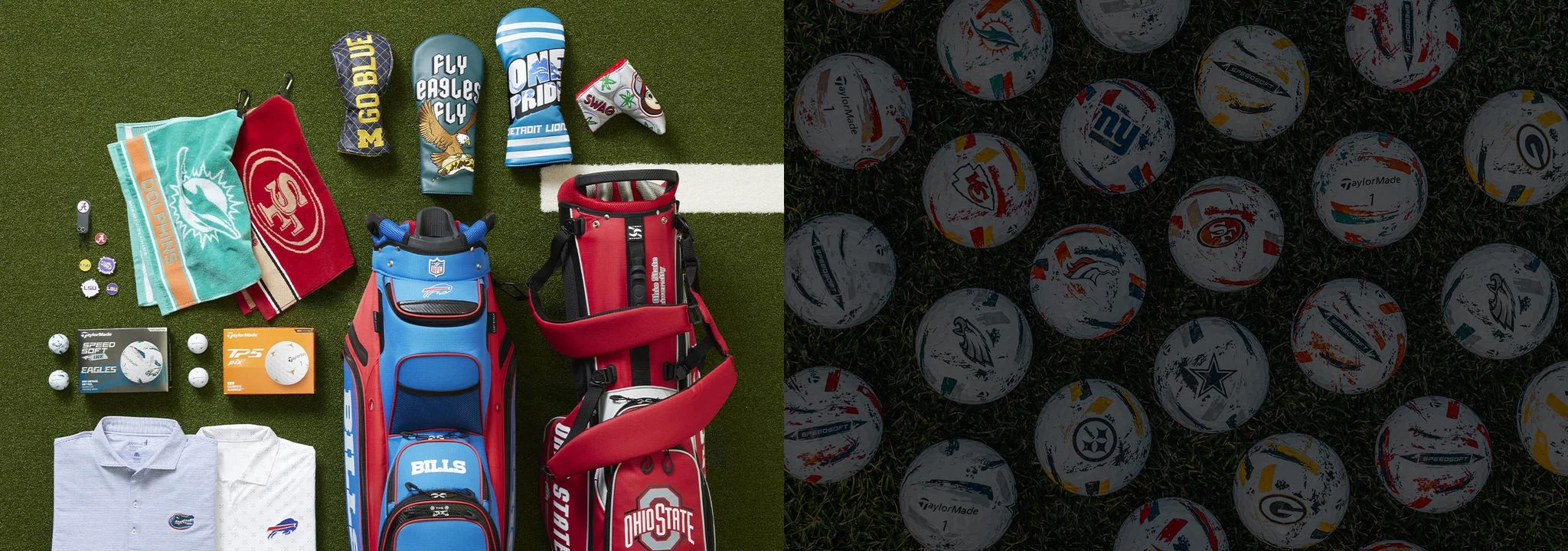 Team themed golf accessories.