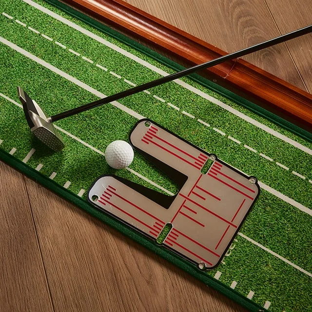 Indoor putting mat.