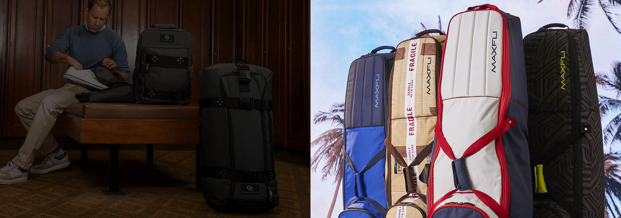 Golf travel bags.