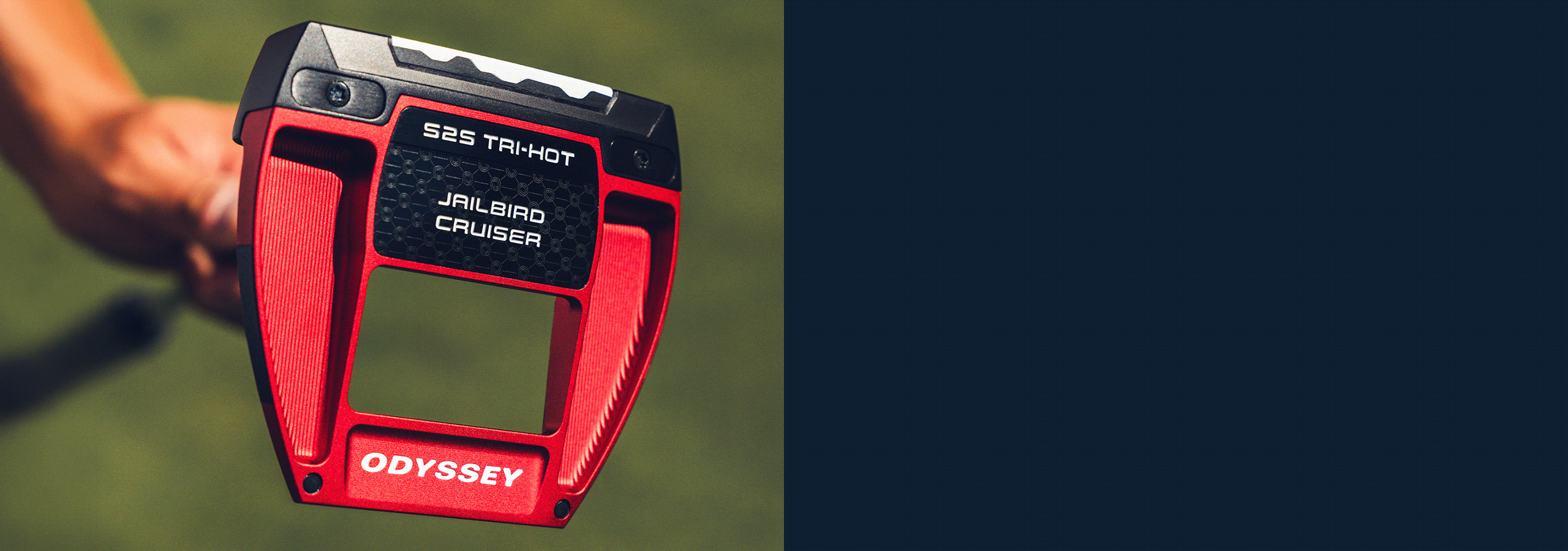 Odyssey Tri-Hot Putters and Callaway Chrome Soft Balls.