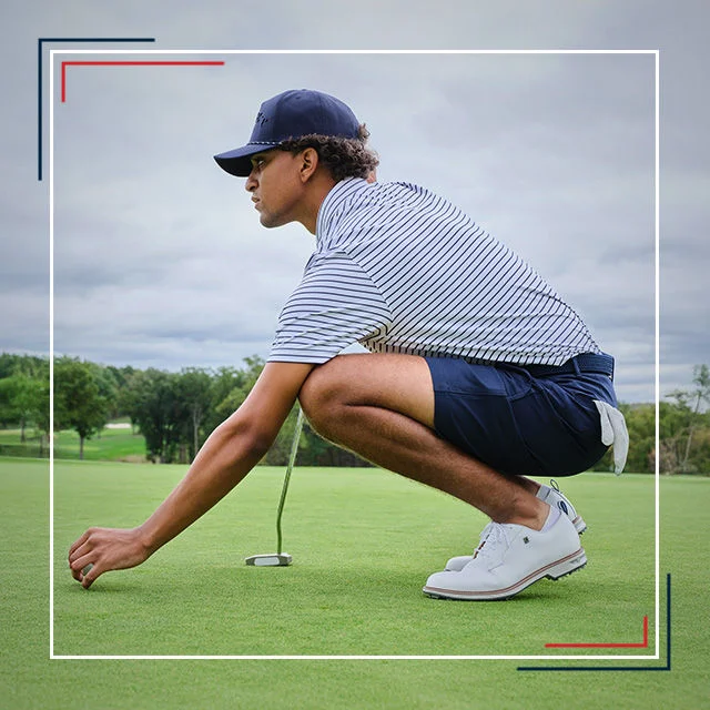 Golfer on course.