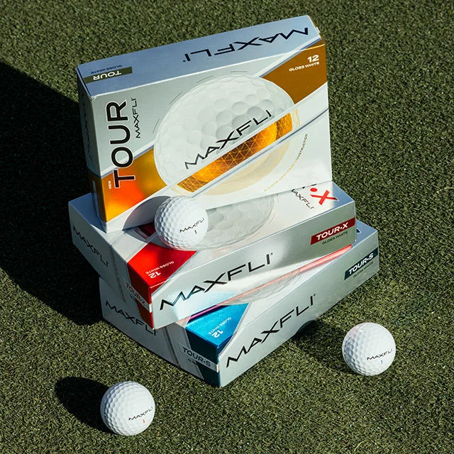 Maxfli Tour golf balls.
