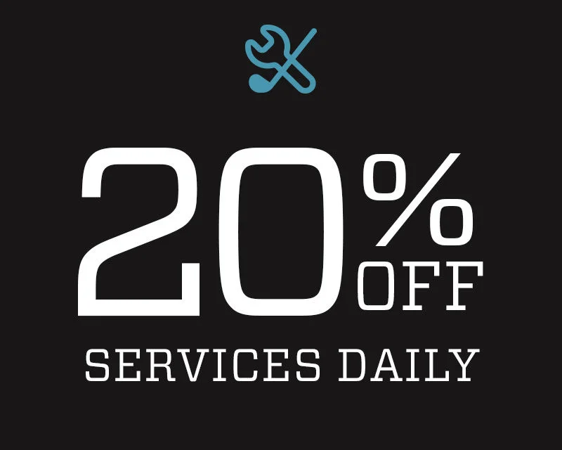 20% Off Services Daily.