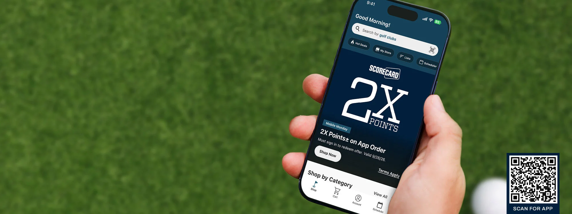 ScoreCard. Mobile phone. 2X Points.