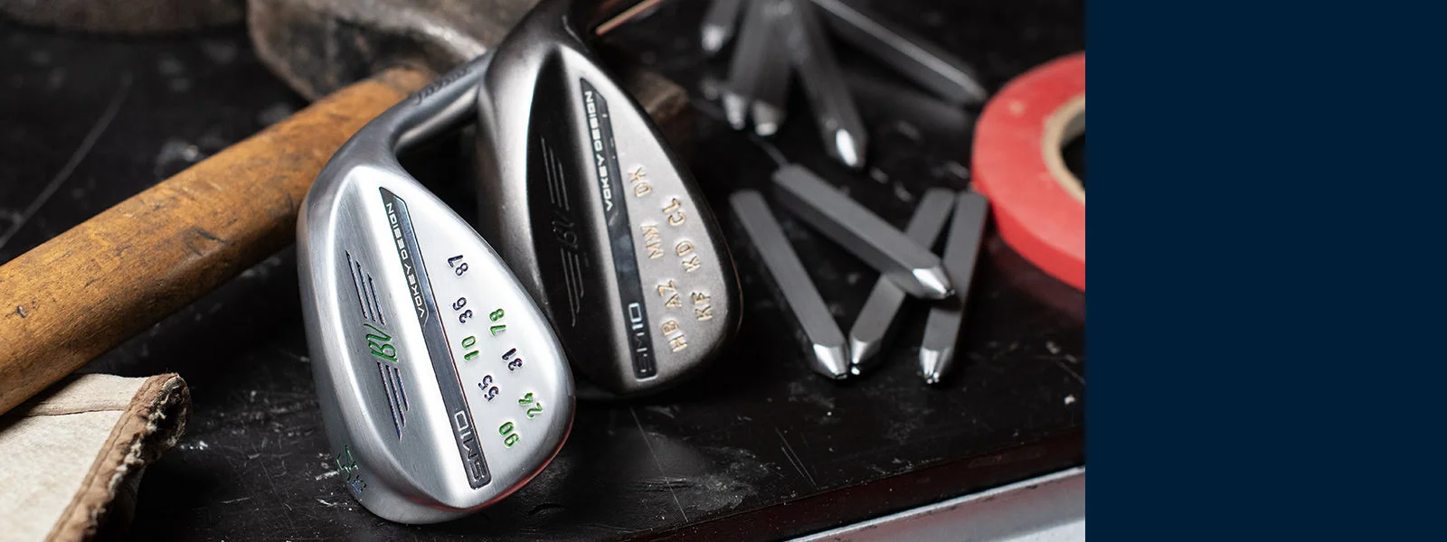 Custom stamped wedges.